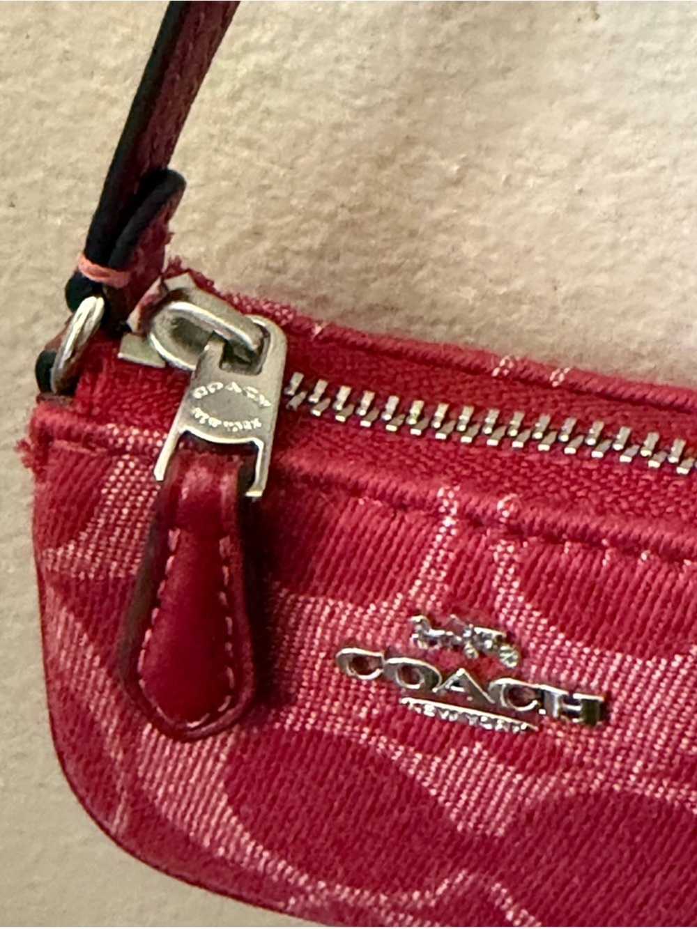 Red Bag Charm Coach Keychain - Picture 6 of 12